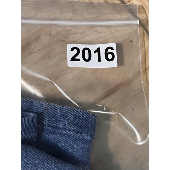 Go Fish Denim Dress Womens 8 Blue Stretch Jean Button Front Sleeveless Smocked - Picture 8 of 8